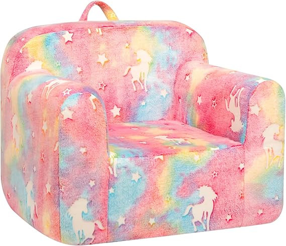 BEJOY Toddler Chair Ultra-Soft Snuggle Foam Filled Glowing kids Sofa