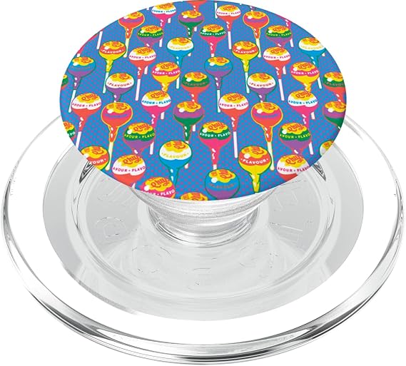 CHUPA CHUPS Lollipop Retro Pattern Blue PopSockets MagSafe PopGrip for iPhone