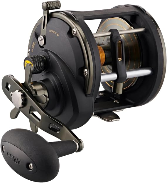 PENN Squall II Level Wind Multiplier Fishing Reel - Boat, Kayak or Shore - Strong, Powerful Multiplier for Big Fish