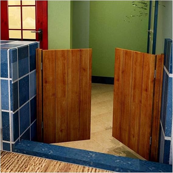 Wooden Cafe Swing Doors, Saloon Doors Swinging Doors Door Swing Swinging Bar Doors Saloon Style,Wooden Cafe Doors,Brown Swing Door Fence,Counter Half-Waist Doors for Emporium Toilet Pubs Cafes ( Size