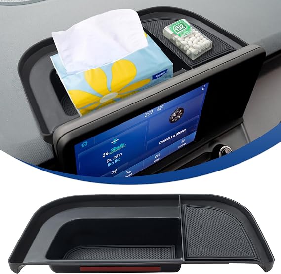 TOPINSTALL Dash Compartment Storage Tray Compatible with 2022-2024 Ford Maverick & Hybrid XL XLT Lariat Pickup Truck Dashboard Center Console Organizer Interior Insert Accessories