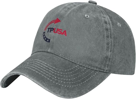RIP Charlie Kirk Hat TPUSA Turning Point USA Hat TPUSA Baseball Cap for Men and Women Adjustable Golf Dad Hats Gray