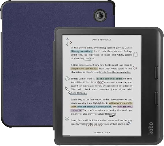 Case for 7" Kobo Libra Colour/Libra 2 eReader Premium PU Leather Cover