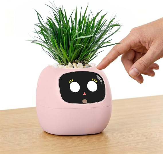 Ivy Interactive AI Desk Companion & Smart Plant Pet Indoor Planter Blush