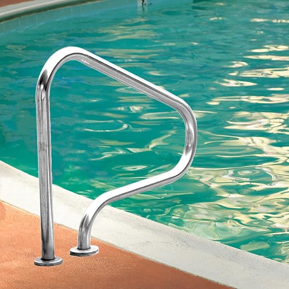 Swimming Pool Hand Rail with Installation kit 304 Stainless Steel Railings - Easy to Install