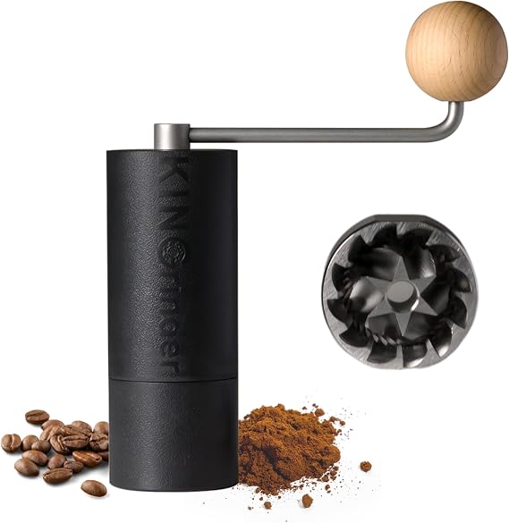 Famous KOL RecommendedKINGrinder P1 Lightweight Manual Hand Coffee Grinder for Moka pot, French Press, Drip with Assembly Consistency Stainless Steel Conical Burr Mill, 20g Capacity