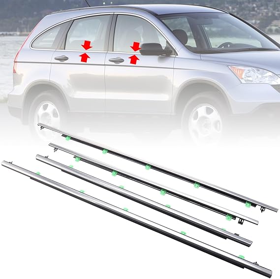 MotorFansClub Outer Door Window Weatherstrip Fit for Honda CR-V 2007-2011