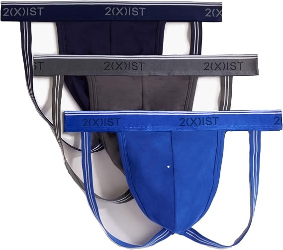 2(X)IST Men's Cotton Stretch Jock Strap 3-pack Jock Strap