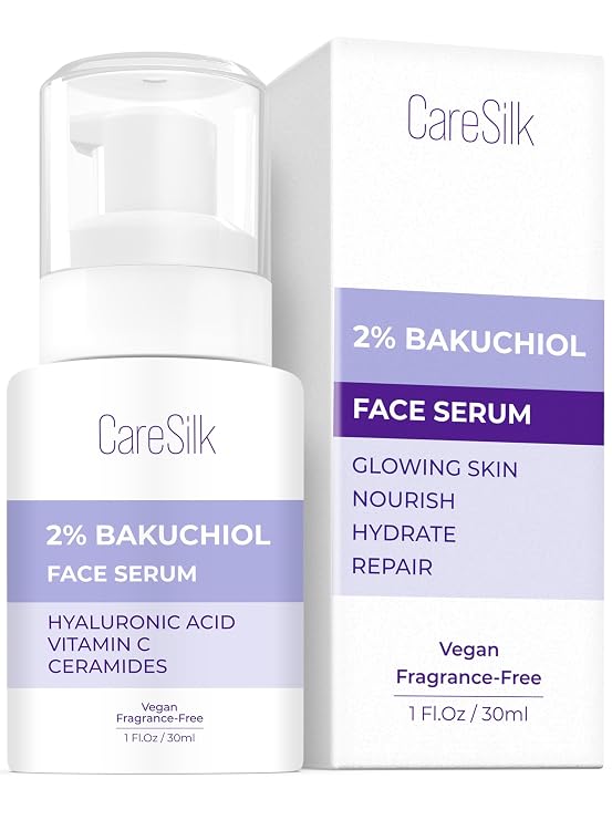 Bakuchiol Face Serum - Natural Retinol Alternative Extract - Renewal Facial Moisturizer - Vitamin C Pure Vegan Treatment - Para Las Arrugas