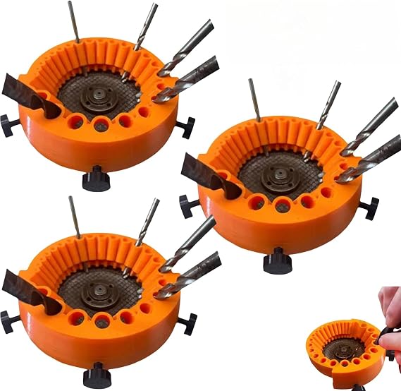 Drill Bit Sharpener, Angle Grinder Drill Bit Sharpener, Power Drill Bit Grinding Attachment,Giant Blade Angle Grinder for Grinding Drill Bits, 2 to 13 Mm Drill Bits for Grinding 125 Mm Grinder (3Pcs)