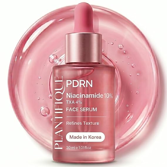 PLANTIFIQUE Korean Face Serum Niacinamide 10%, TXA 4%, Phyto-PDRN, Centella | Facial Serum for Dark Spots, Hyperpigmentation Hydrating Formula, Oil Control & Pore Minimizing, 1.01 fl.oz