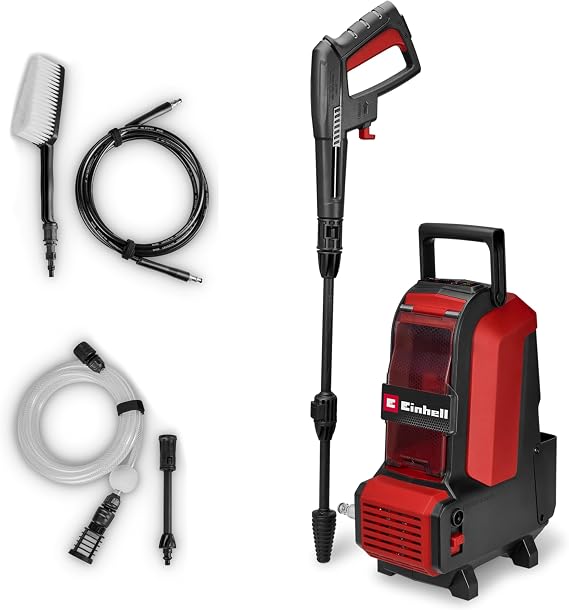 Einhell Akülü Yüksek Basınçlı Yıkama Makinesi HYPRESSO 36/105 4140160 | PXC | 36 V | 105 bar | 270 l/sa | 4 m basınç hortumu | 5 m emiş hortumu | 2 adet nozul | yıkama fırçası | püskürtme çubuğu