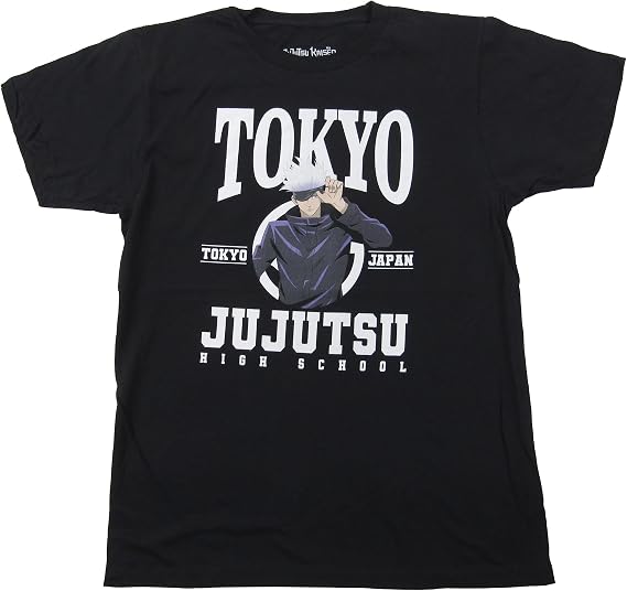 Bioworld Jujutsu Kaisen Tokyo High School Gojo Adult Black Short Sleeve Tee