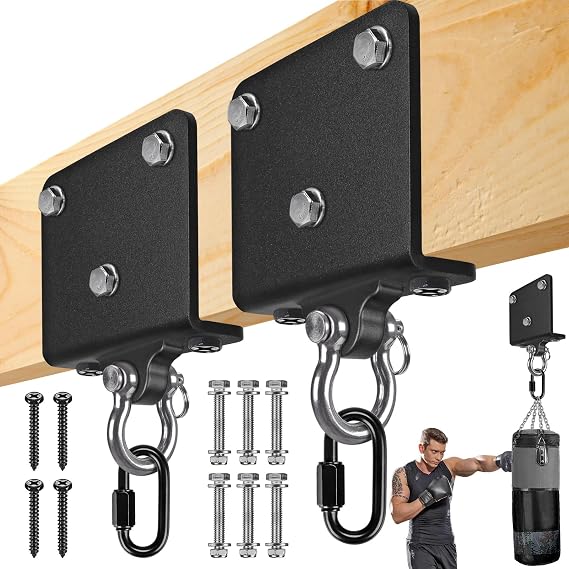 Kipika Heavy Bag Hanger Wall Mount Punching, Heavy Duty Boxing Bag Bracket for Home Gym Indoor Training, Adjustable & Rotatable Punching Bag Bracket for Boxing, Muay Thai