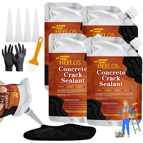 Asphalt Crack Filler 4Pack, High Elasticity Driveway Crack Filler,Self Leveling Waterproof Asphalt Crack Sealant Repair Sealer for Blacktop Concrete Cement Driveway,Walkway, Road,Patio(Black)