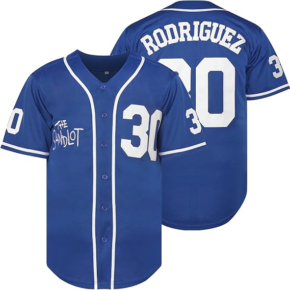 The Sandlot Benny The Jet Rodriguez Michael Squints Palledorous Alan Yeah-Yeah McClennan Bel Air 3D Print Baseball Jersey
