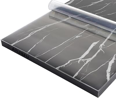 Wipeable Tablecloth 31x41 Inch, Heavy Duty Rectangle Oil Spill Proof, Oil Cloth Sold by Meter, Desk Protector for Office and Home, Writing Desk, Clear 1.5mm
