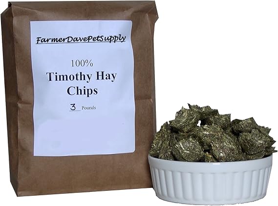 3 Pounds Premium Timothy Hay Chips for Pets