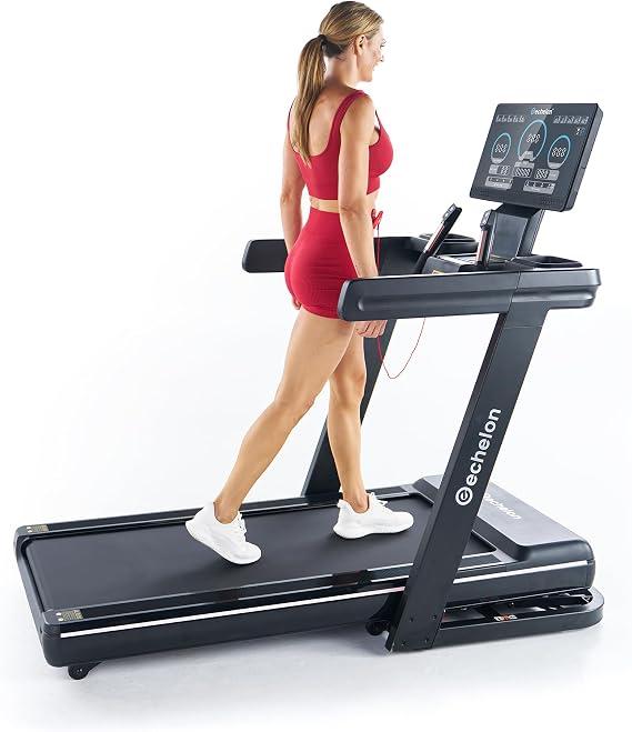 Echelon Stride 50-RCX Treadmill for Home Cardio with 3.0 Peak DC Motor, LED Screen, 12.5 MPH Speed, 15% Incline, Air Cushioning Deck, Bluetooth, 350 LB Capacity + 30-Day Free Membership