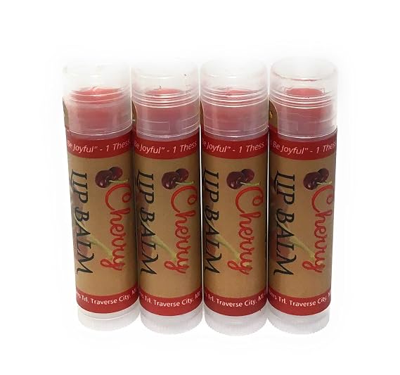 Lip Balm - CHERRY (4-Pack) All-Natural