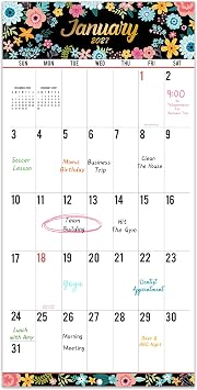 2027 Wall Calendar - 12-Month Monthly Wall Calendar, Jan. 2027 - Dec. 2027, 12" x 24" (Open), Thick Paper, Large Print Big Grid wall Calendar 2027 for Home Office Organizing