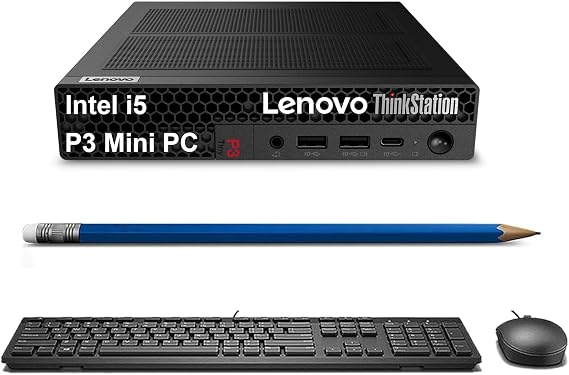 Lenovo ThinkStation P3 Tiny Workstation Desktop, Intel i5-14500 vPro (> Ultra 7 155U), IST Customized 16GB/32GB/64GB RAM, 512GB/1TB/2TB, Support 8K Display,gt; ThinkCentre M70q M75q M90q, Win 11 Pro