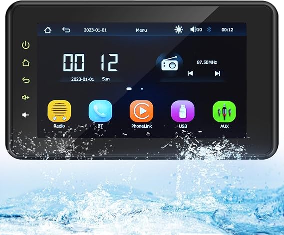 Geloo 2026 Upgraded Marine Stereo with Wireless CarPlay and Android Auto