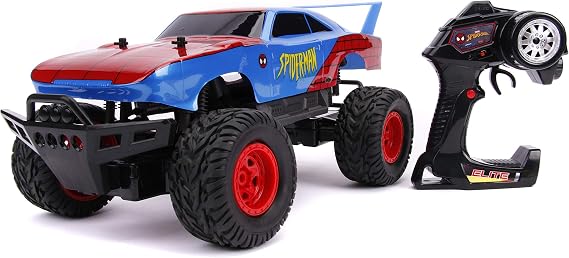 Jada toys Marvel Spider-Man Dodge Charger Daytona 4x4 Elite R/C with turbo boost USB charging and batteries included (30761)
