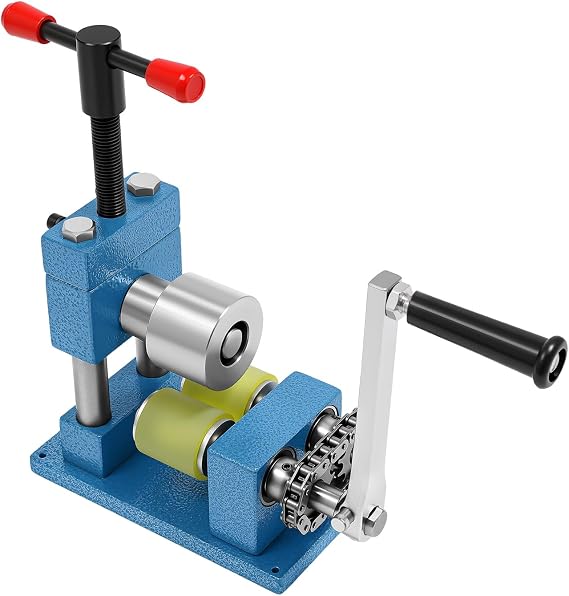 JLYNOWPT Hand Crank Ring Bracelet Bending Machine, 2 In1 Multi-Function Manual Combination Press Bender Making DIY Tool, Ring Press Machine, for Processing Gold Silver Bracelet Earring