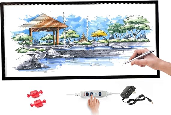 lqiflvc Extra Large Artist Light Box A0 Tracer LED Artcraft Tracing Pad Used 47in for Large-Scale Diamond Painting Production/Corporate Advertising Display/School Painting Works Display