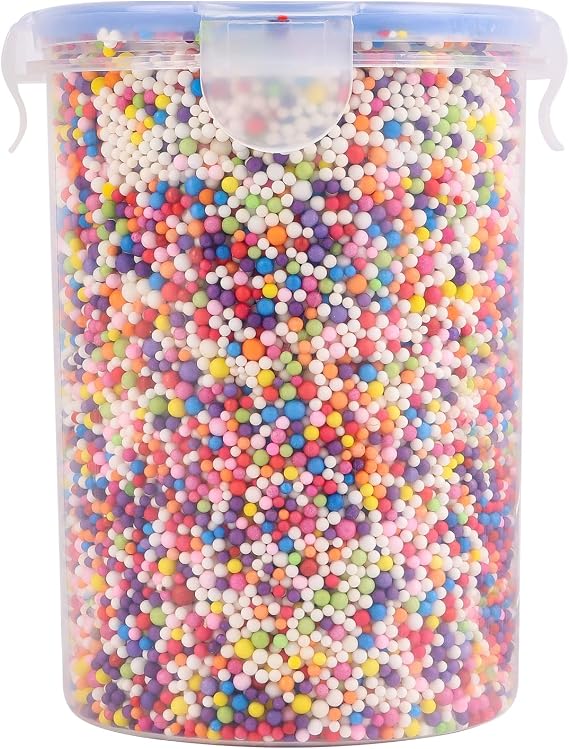 DECORA 80000 Pieces Foam Balls Slime Supplies Colorful Foam Beads 2-3mm for Art Homemade Slime, Wedding and Party Decorations