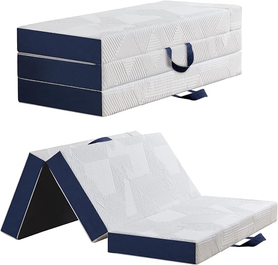 Hiimgo 4-Piece Extra Thick Folding Mattress 120 x 195 x 15 cm