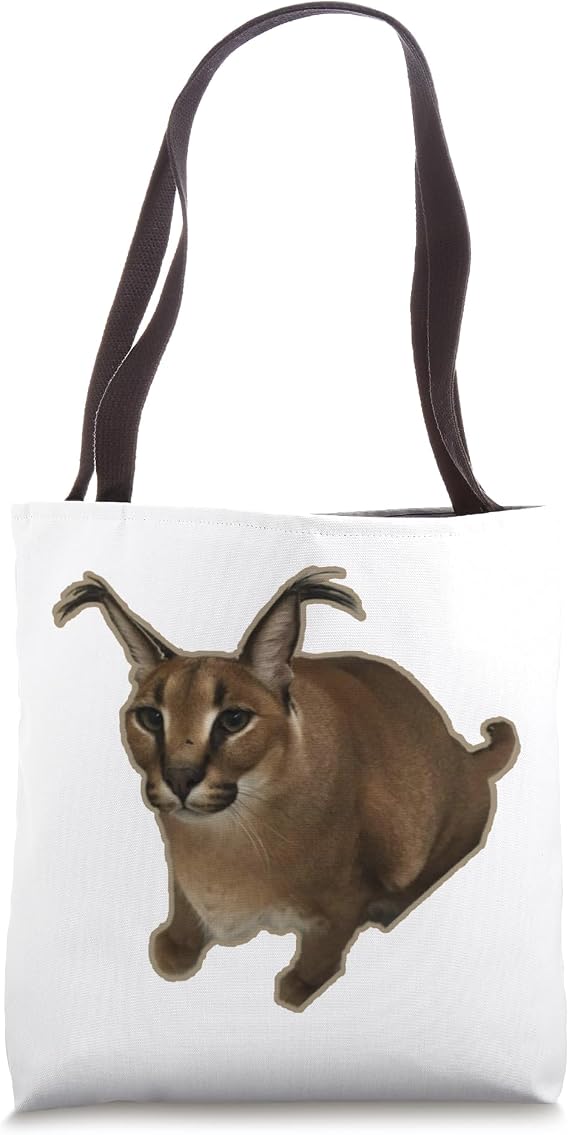 Big Floppa Meme Cat Tote Bag