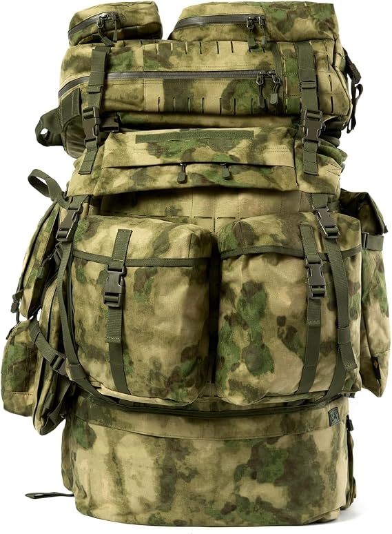 MT FILBE 100L Modular Rucksack System Military Ruck with External ABS Frame, Detachable Assault Pack & Hydration Carrier