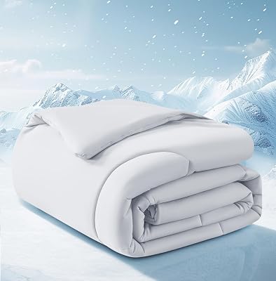 Cooling Comforter TwinTwin XL Size, All Season Blanket for Hot Sleepers, Lightweight Comforter for Night Sweats, Double-Sided Cooling Bedding for Bed, Sofa, Office, Camping Light Gray,6880