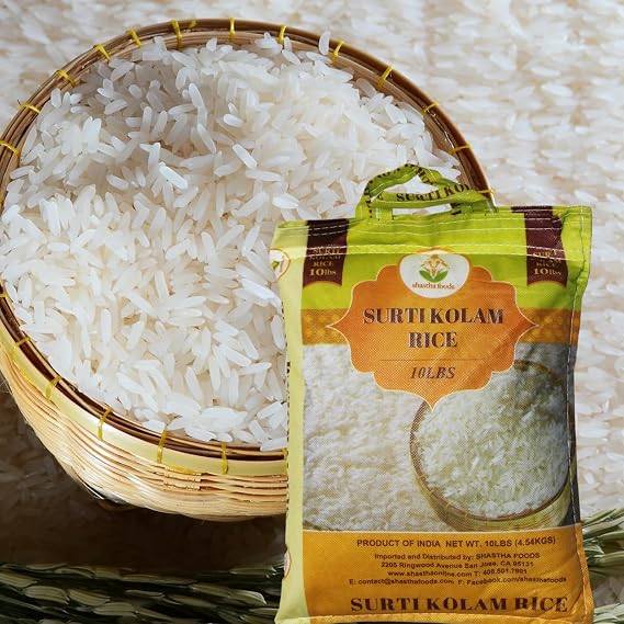 Shastha Surti Kolam Rice 10 Lbs - Pack Of 1