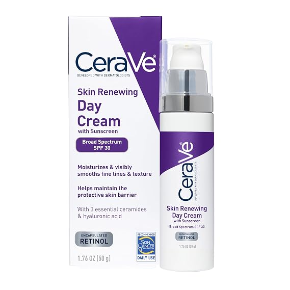CeraVe Day Cream, Anti-Aging Retinol Face Moisturizer with SPF 30, 1.76oz