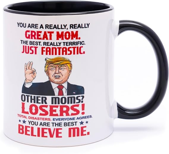 Mom Coffee Mug 11 OZ, Funny Mothers Day Gift, Unique Cup for Mom, Mommy, Mama from Daughter, Son, or Husband, Birthday or Christmas Gift (MOM)
