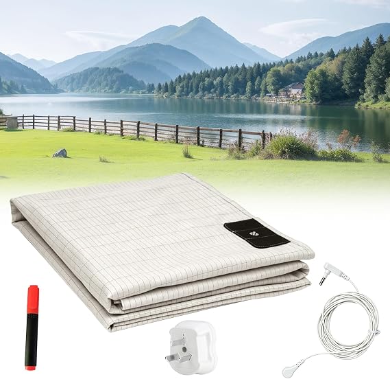 Grounding Bed Earthing Sheet 10% Silver Fiber 90% Organic Cotton 70x200cm