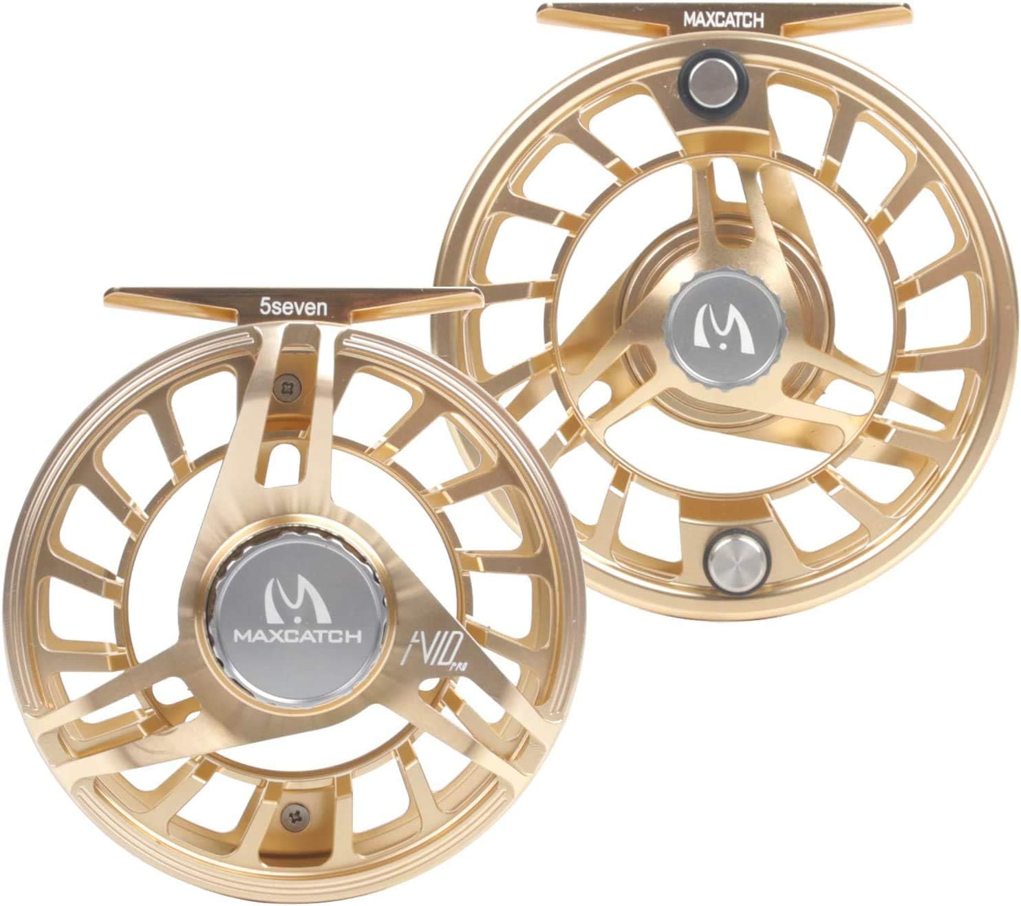 MAXIMUMCATCH Maxcatch AVID PRO Fly Fishing Reel with CNC-machined Aluminum Body Super Large Arbor Design-35, 57, 79 Weights
