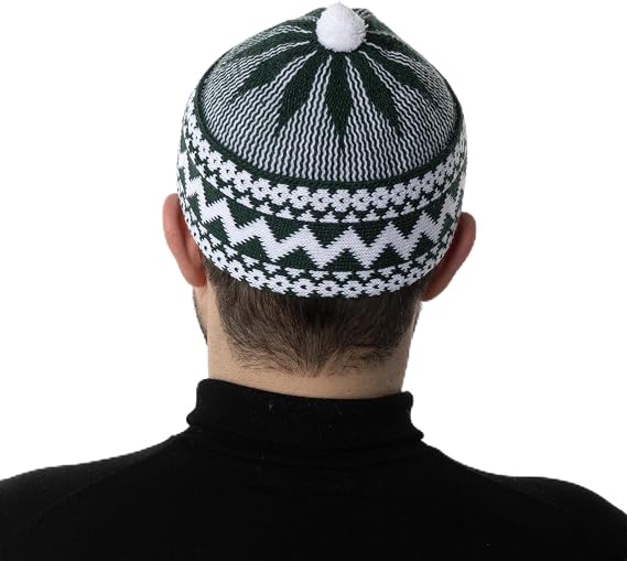 Modefa Muslim Men's Turkish Knitted Kufi Haji Prayer Hat