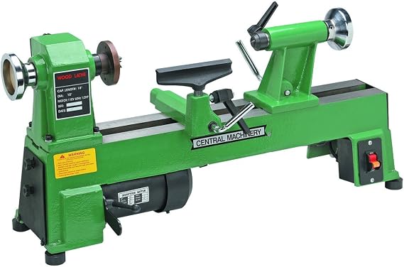 5 Speed Bench Top Wood Lathe with 3" Faceplate and 7" Tool Rest
