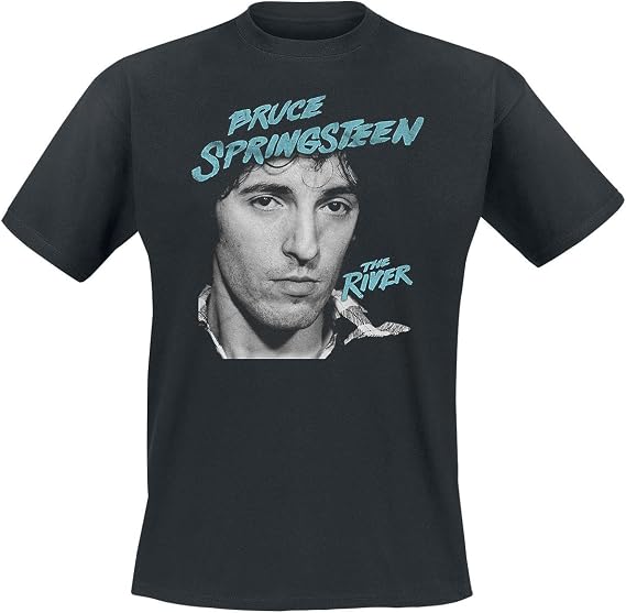 Bruce Springsteen Men's River 2016 Slim Fit T-Shirt X-Large Black