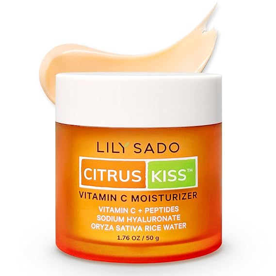 LILY SADO CITRUS KISSTM Vitamin C Moisturizer - Anti-Wrinkle Natural Vegan Daily Face Moisturizing Lotion - Hydrates, Softens, Firms & Tones for Healthy, Glowing & Radiant Skin. For Women & Men