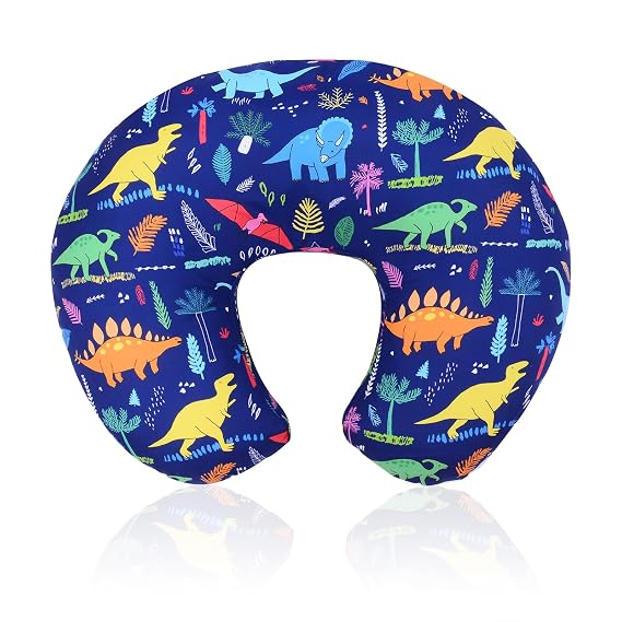 Cloele Nursing Pillow Cover for Breast Feeding Pillows,Blue Dinosaur