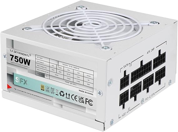 SFX Power Supply 750W 80 Plus Gold SFF ITX PSU Modular ATX 3.0 PCIe 5.0