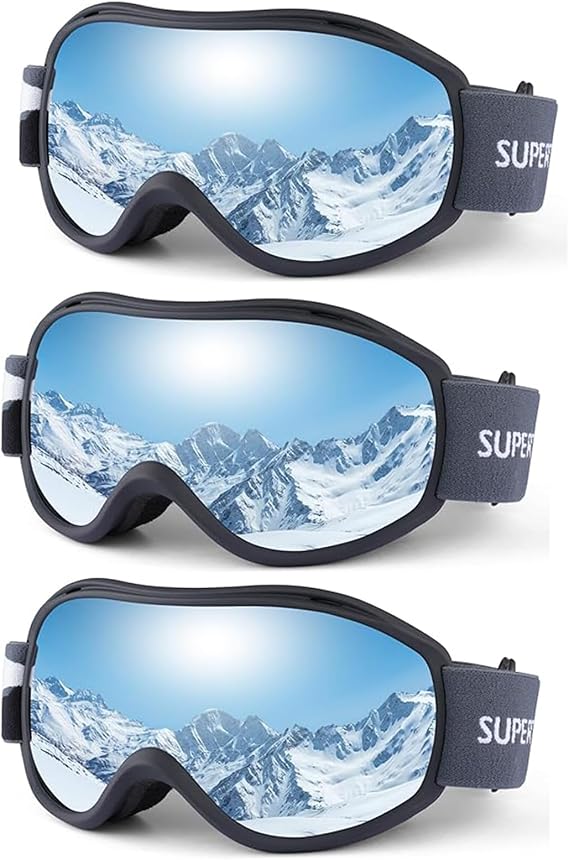Supertrip Ski Goggles for Adult Snow Goggles 3 Pcs