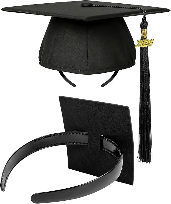 Graduation Cap Headband Insert Grad Hat Headband Holder for Secure Fit Keep Hairstyle Intact - Graduation Cap Decorations & Accessories for Women, Graduates, Class of 2026 (Grad Cap Not Included)