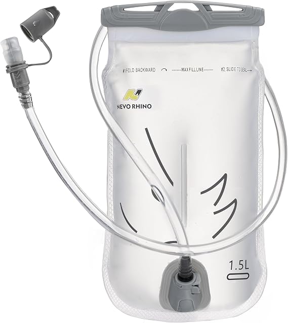 N NEVO RHINO Hydration Bladder1.5L- 2L-3L Leak Proof Water Reservoir, BPA -Free Water Pouch, Water Bladder for Hydration Pack,Hiking Backpack