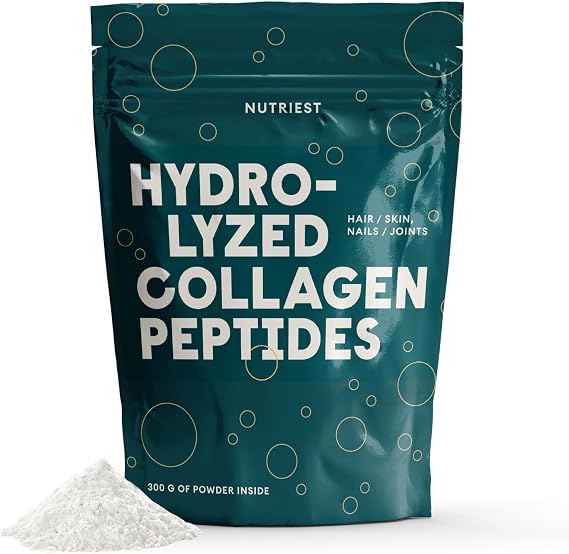 Nutriest Bovine Collagen Peptides Powder (300 g) I Halal Collagen I Bovine Collagen Powder I Grass-fed Cattle from Europe I for Joint Comfort, Gut Health & Radiant Skin I Collagen Type 1 and 3